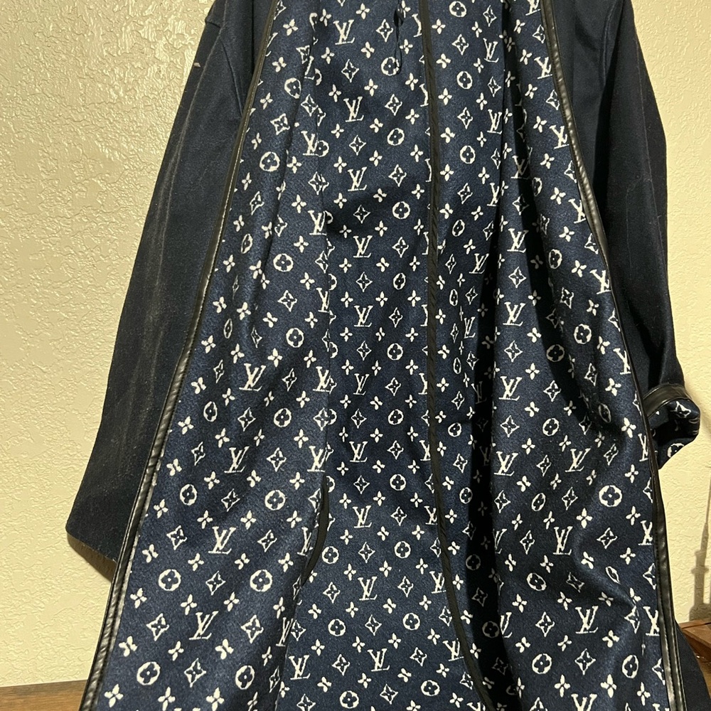 Beautiful Navy Blue Monogram Trench Coat